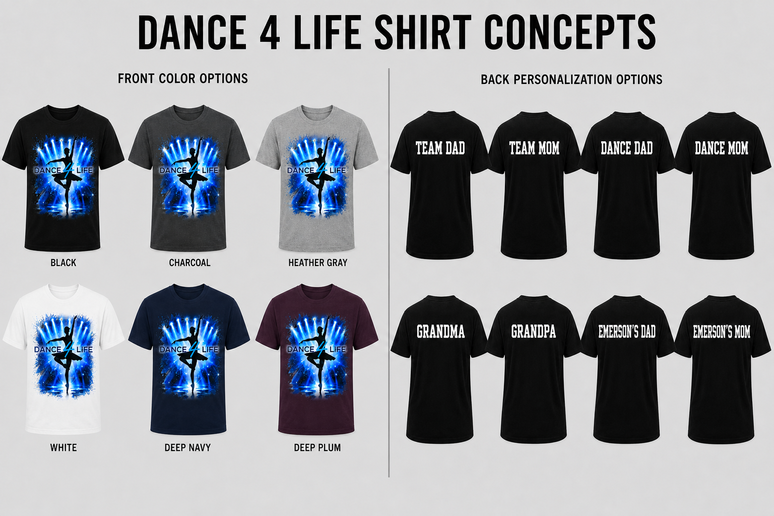 Dance 4 Life Blue Stage-Light T-Shirt