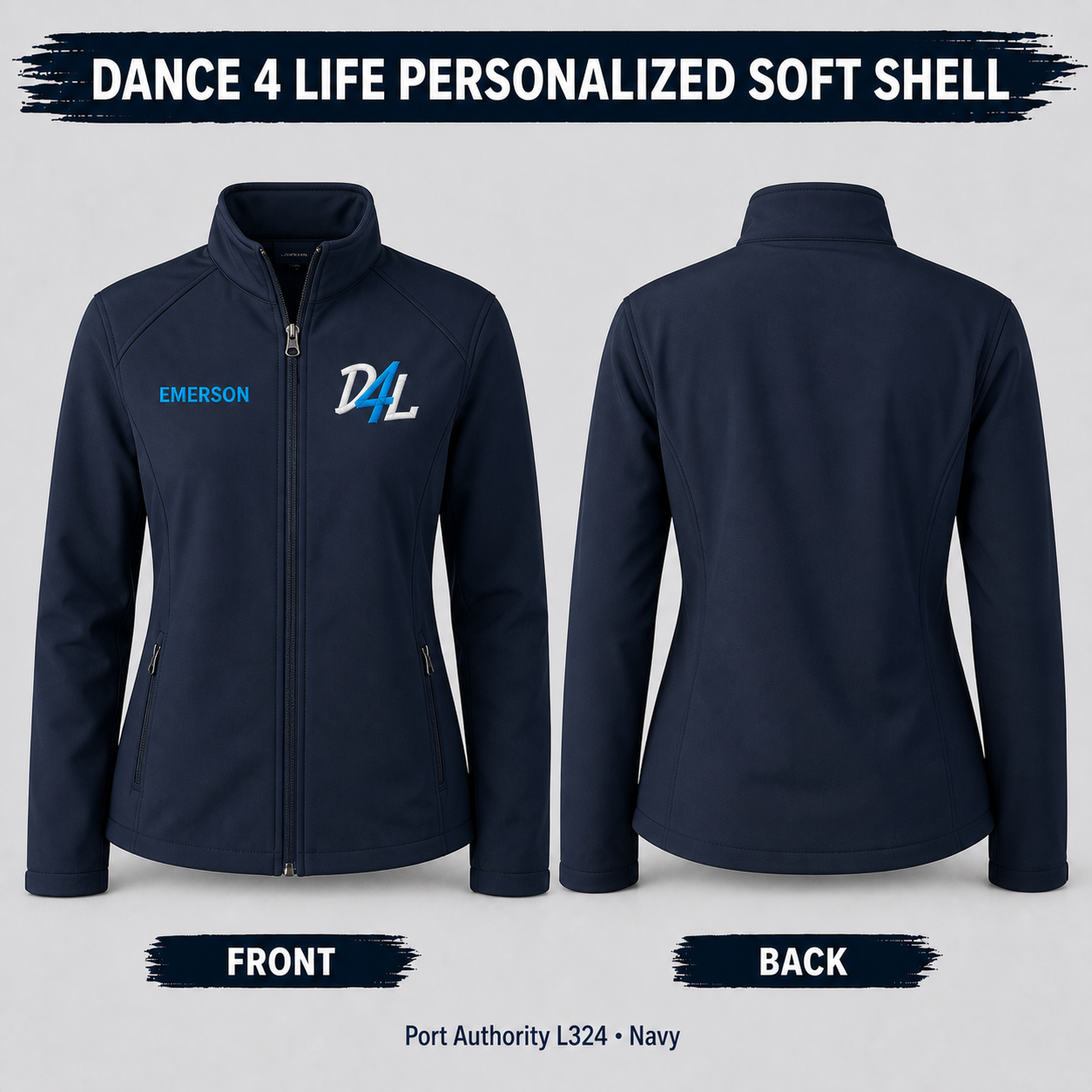 Dance 4 Life Embroidered Soft Shell Jacket