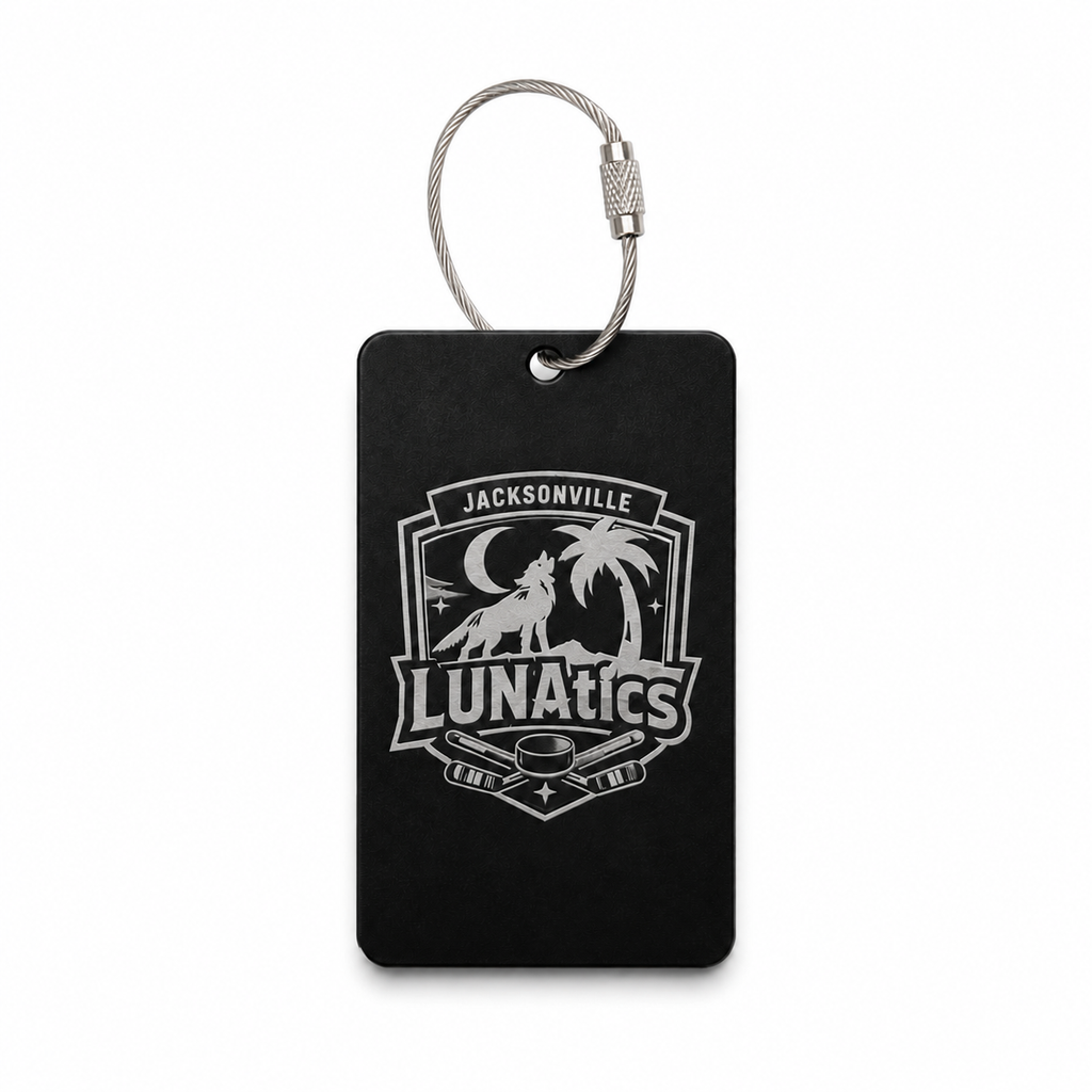 LUNAtics Laser-Engraved Hockey Bag Tag