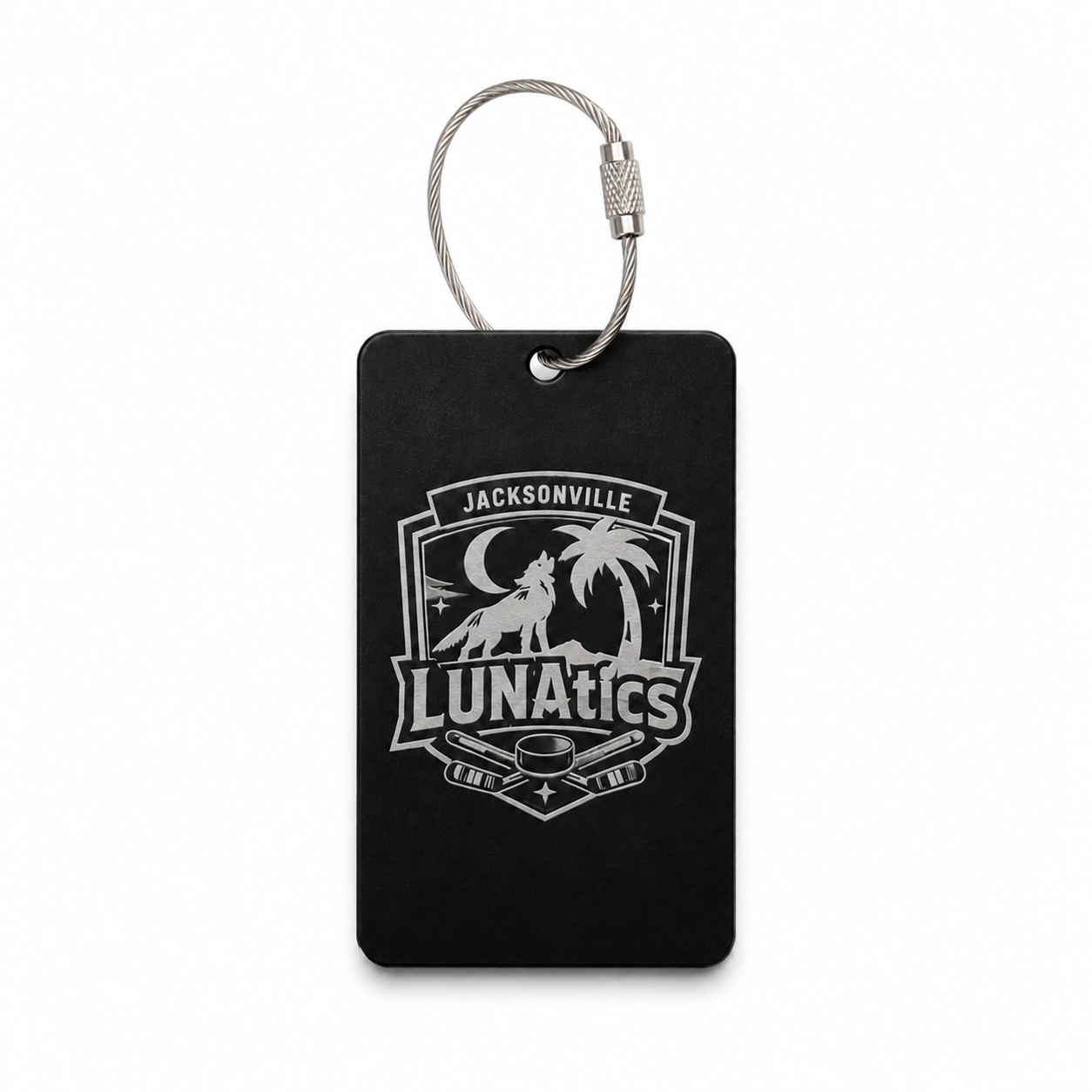 LUNAtics Laser-Engraved Hockey Bag Tag