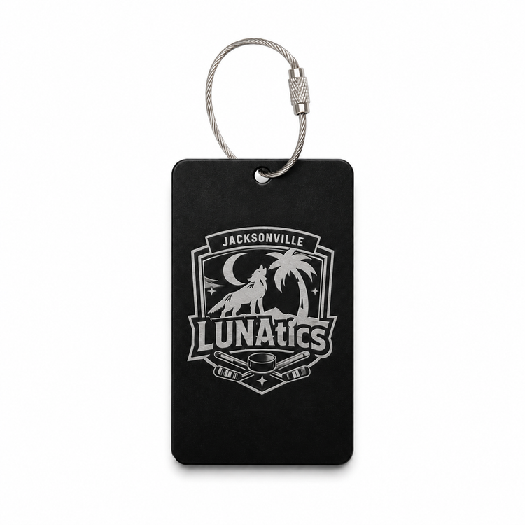 LUNAtics Laser-Engraved Hockey Bag Tag