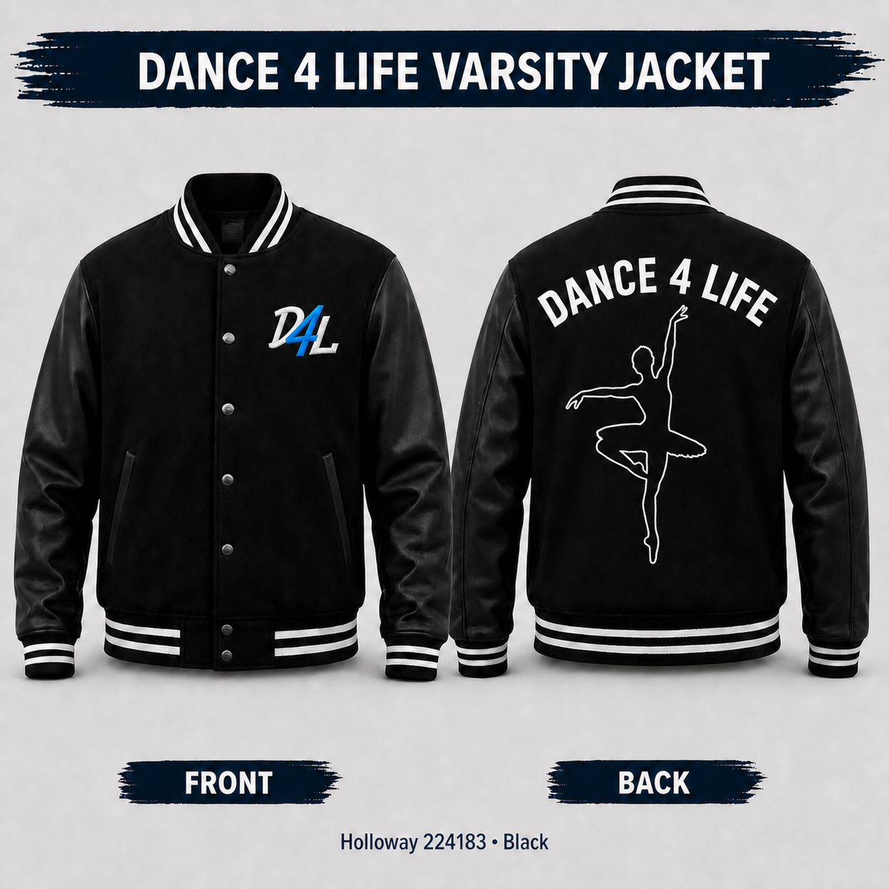 Dance 4 Life Premium Varsity Jacket