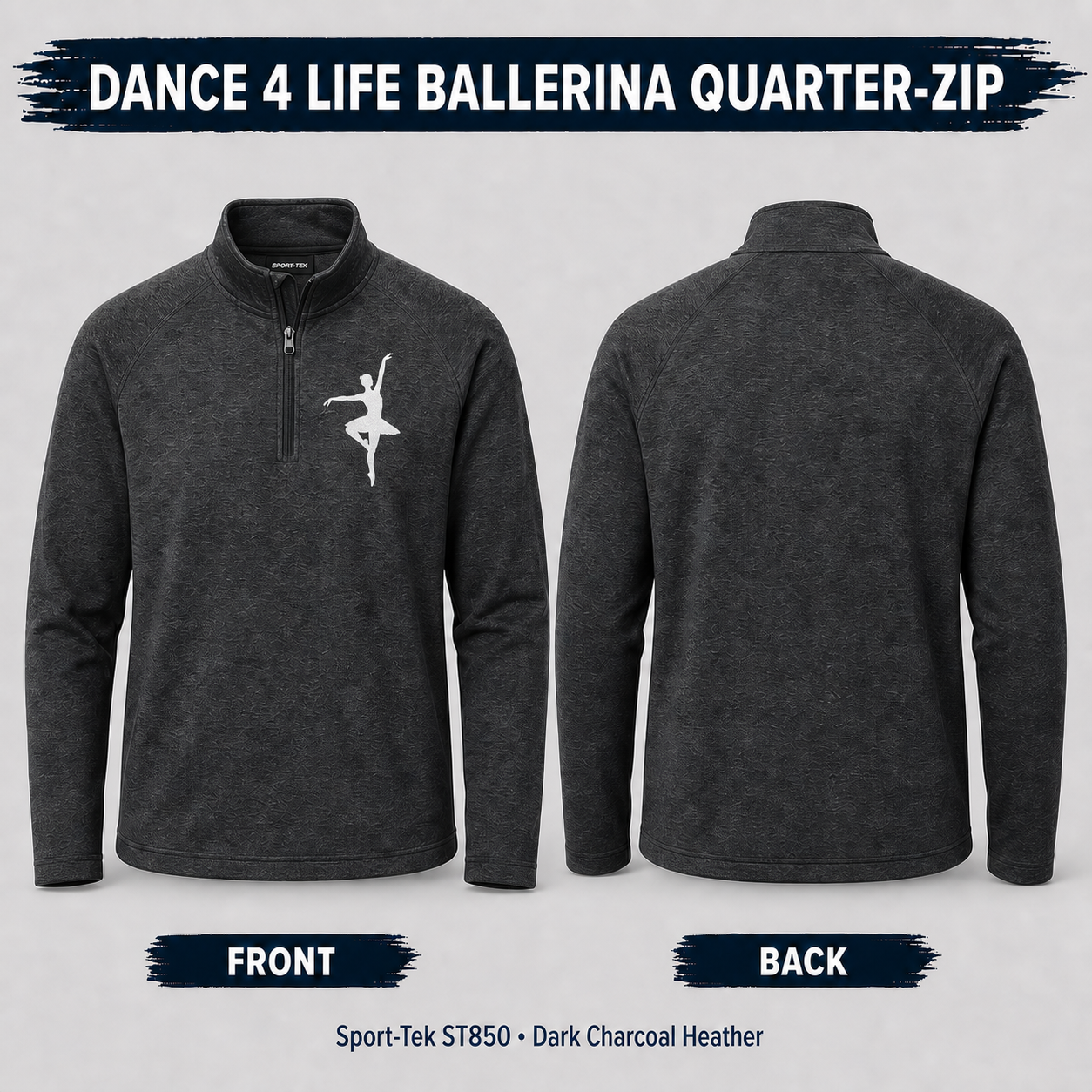 Dance 4 Life Embroidered Quarter-Zip