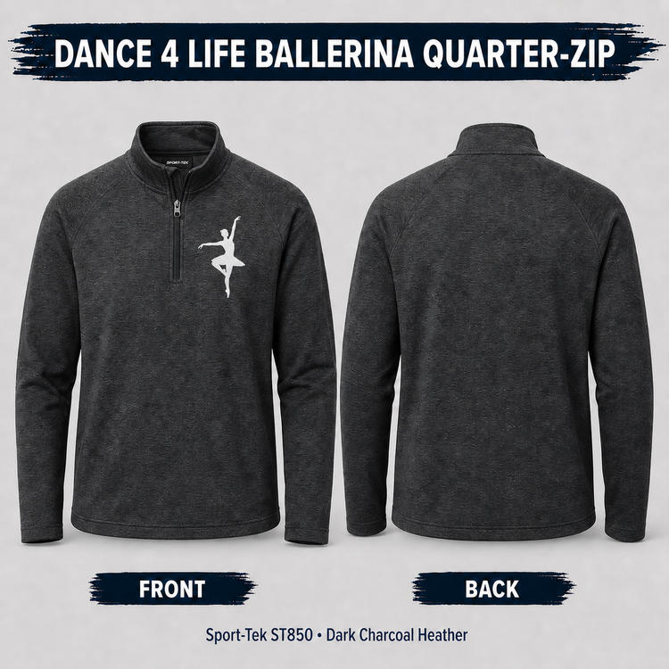 Dance 4 Life Embroidered Quarter-Zip