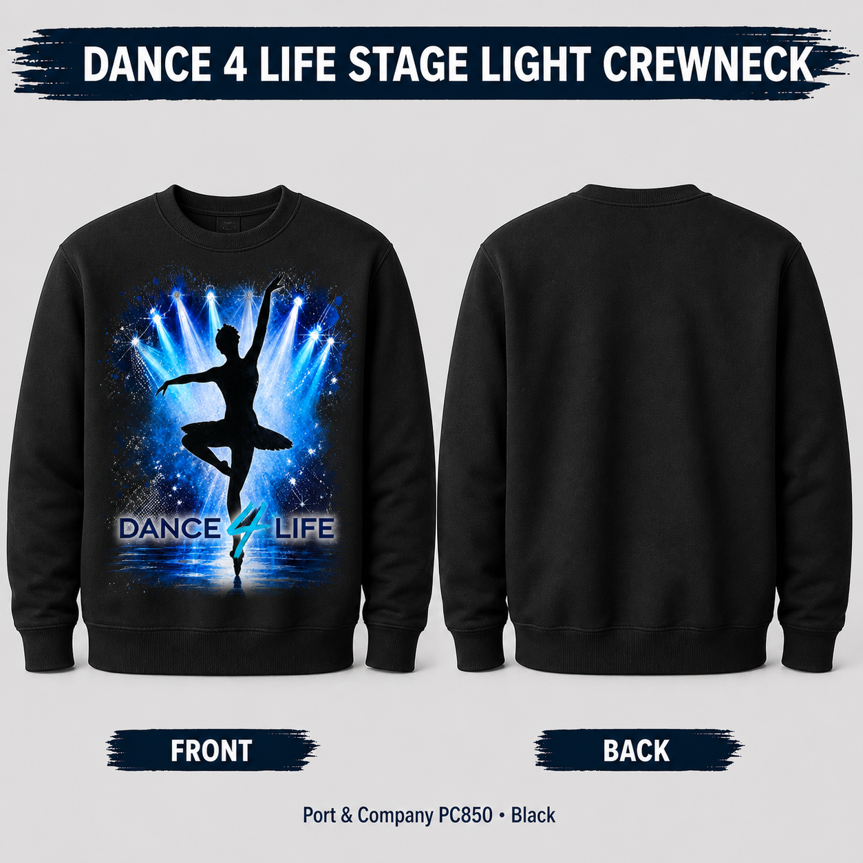 Dance 4 Life Stage-Light Crewneck Sweatshirt