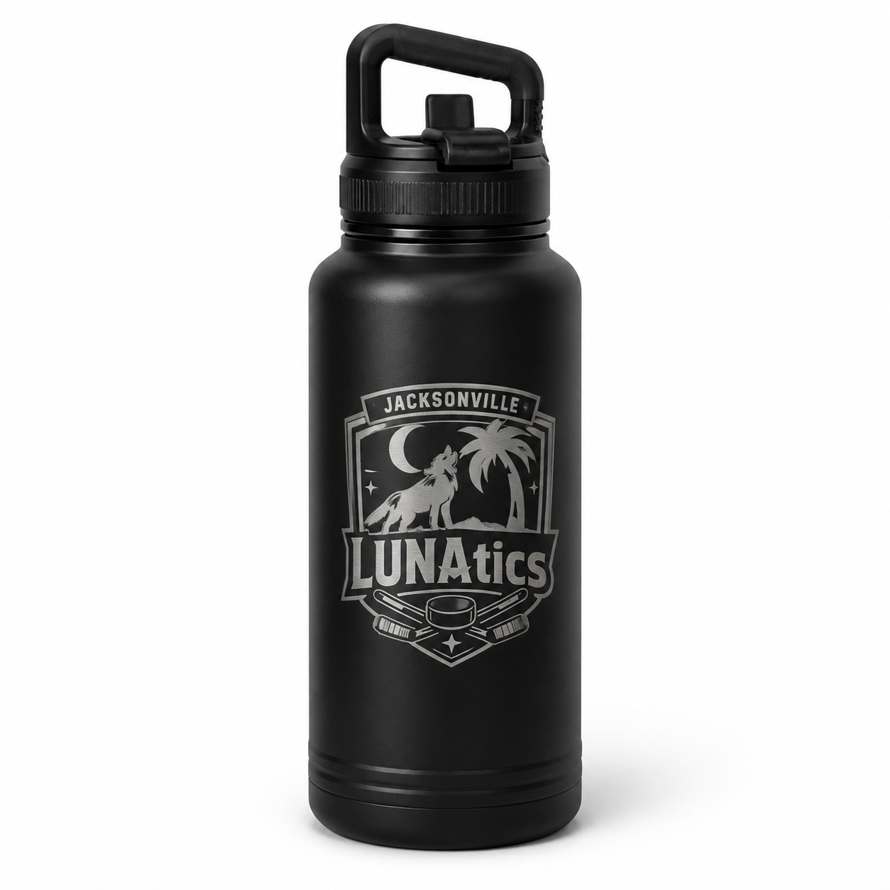 LUNAtics Laser-Engraved 32 oz Water Bottle