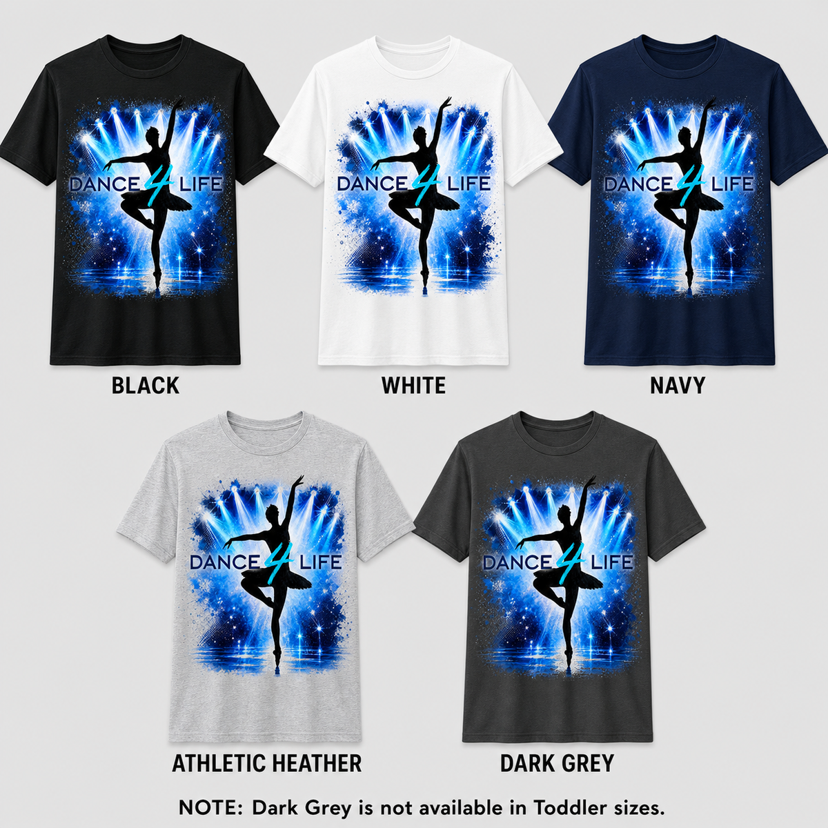 Dance 4 Life Blue Stage-Light T-Shirt