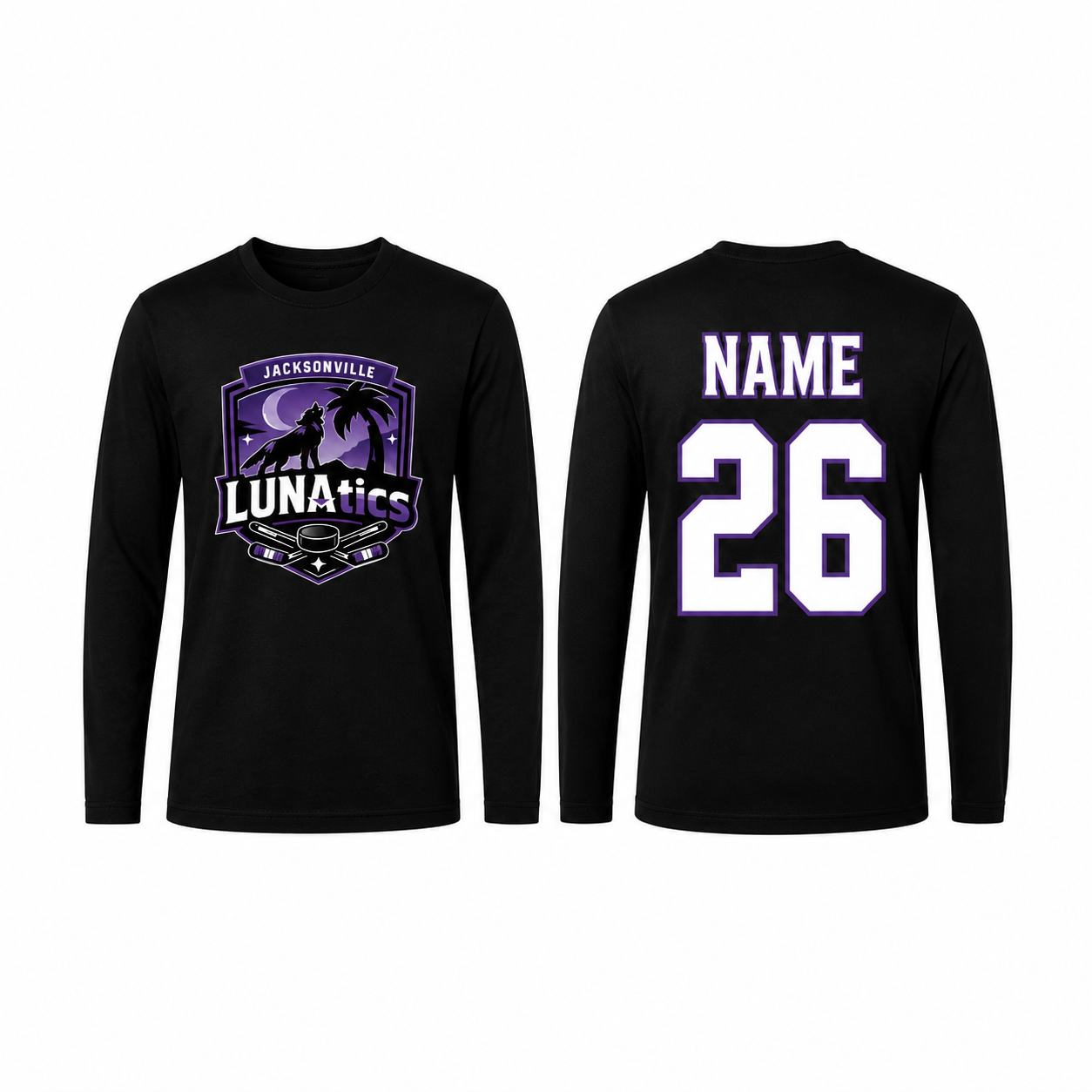 LUNAtics Personalized Long Sleeve T-Shirt