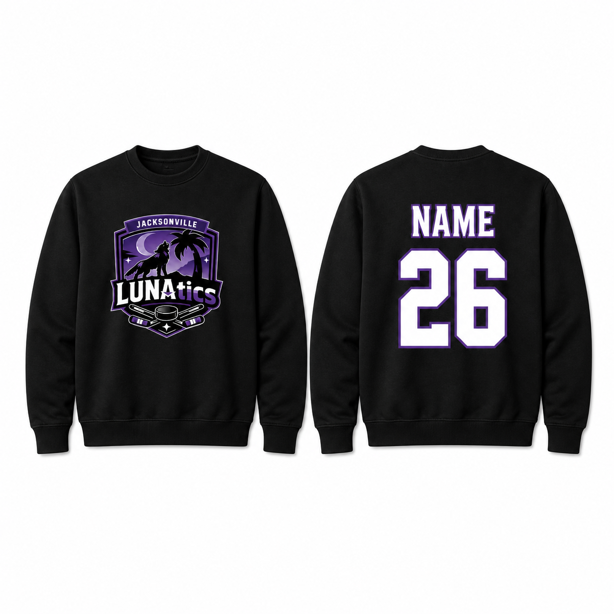 LUNAtics Personalized Crewneck Sweatshirt